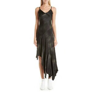 MARQUES' ALMEIDA Tie Dye Silk Dress Yellow Black Womens Size XS
